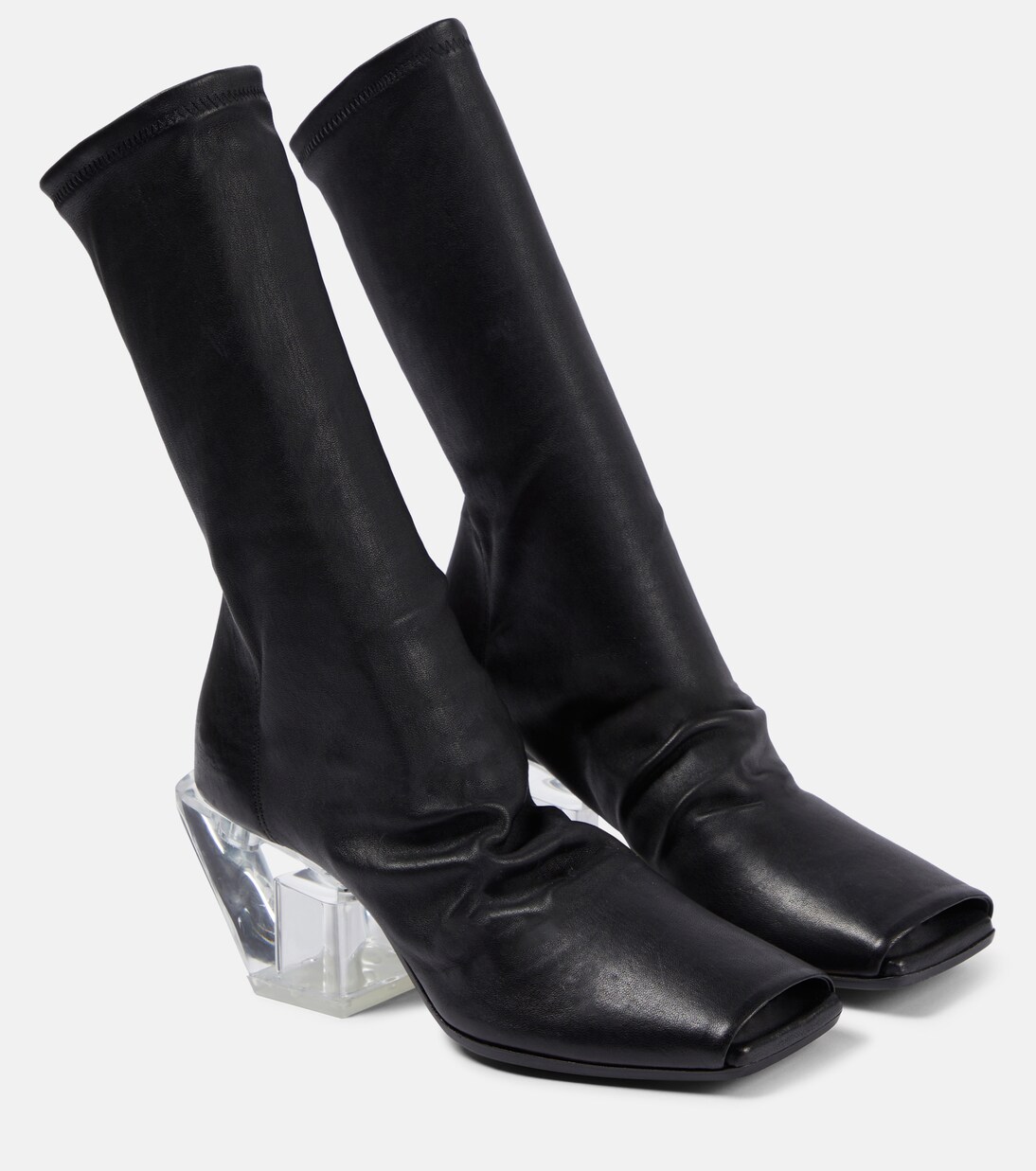 Stretch leather ankle boots  | Rick Owens
