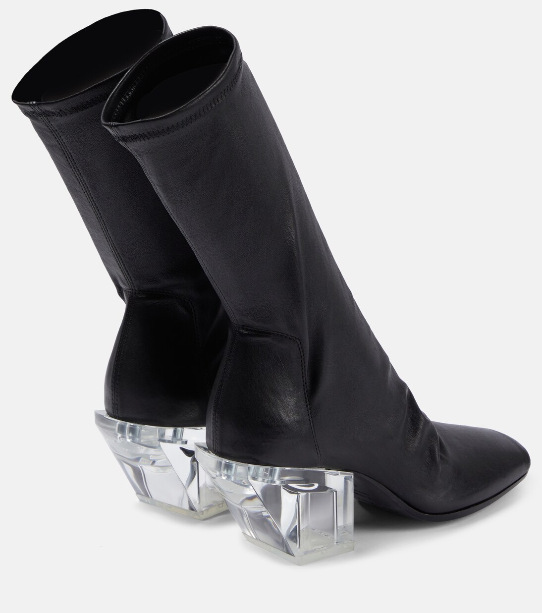 Stretch leather ankle boots  | Rick Owens