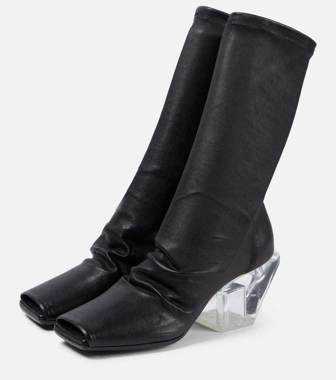 Stretch leather ankle boots  | Rick Owens