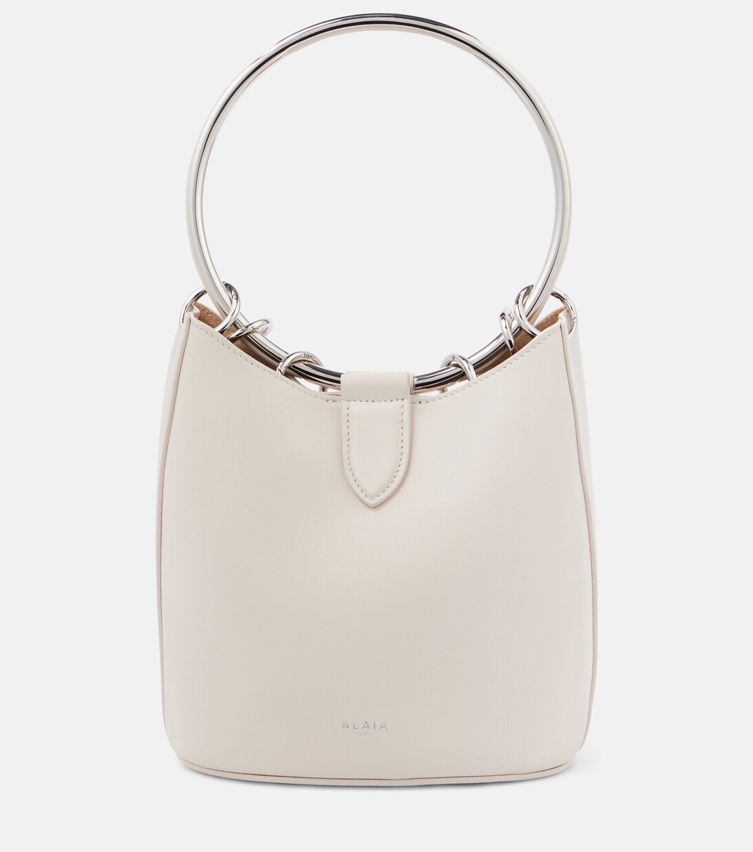 Ring Medium leather bucket bag | Alaïa