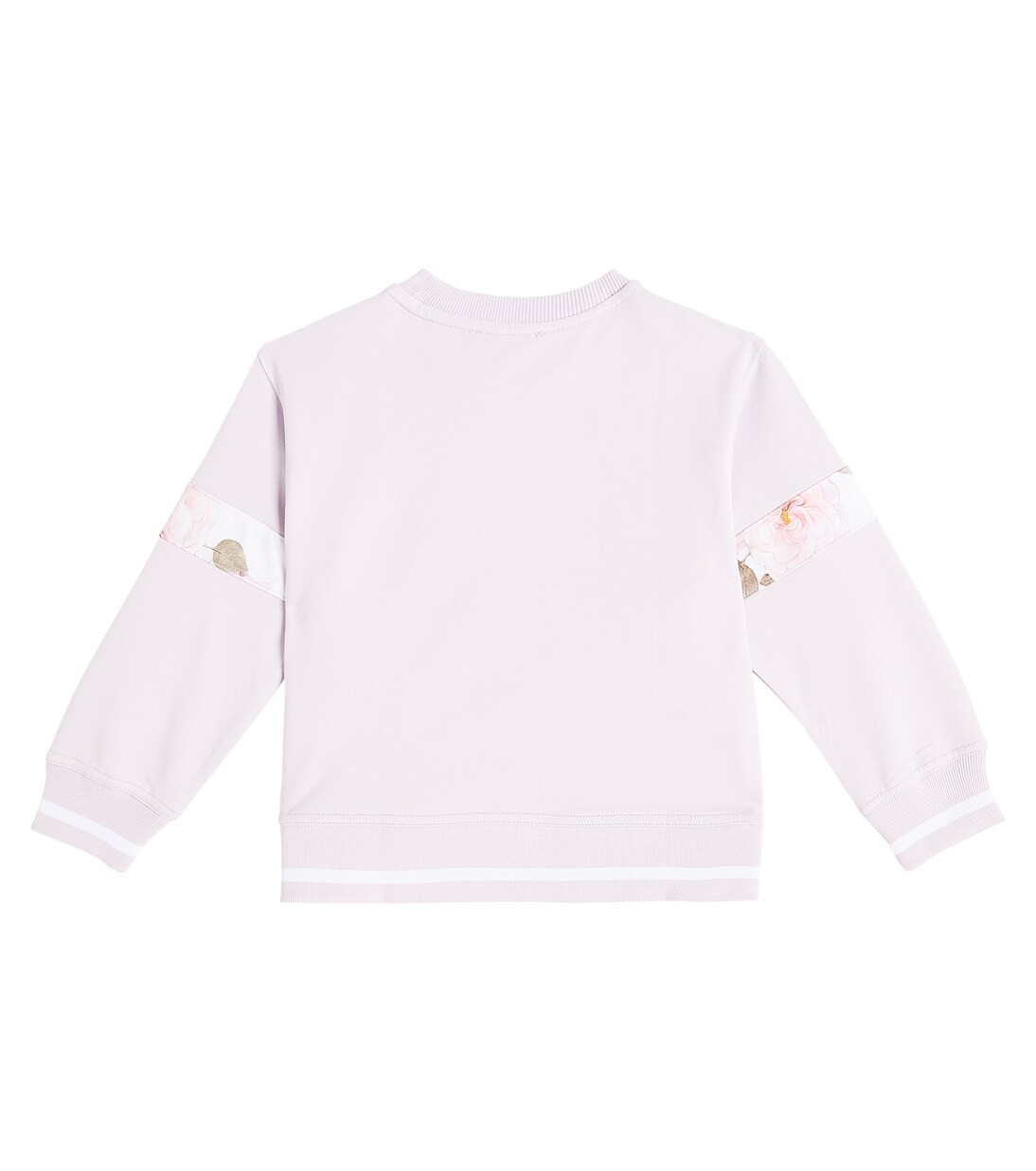 Logo floral cotton jersey sweatshirt | Monnalisa