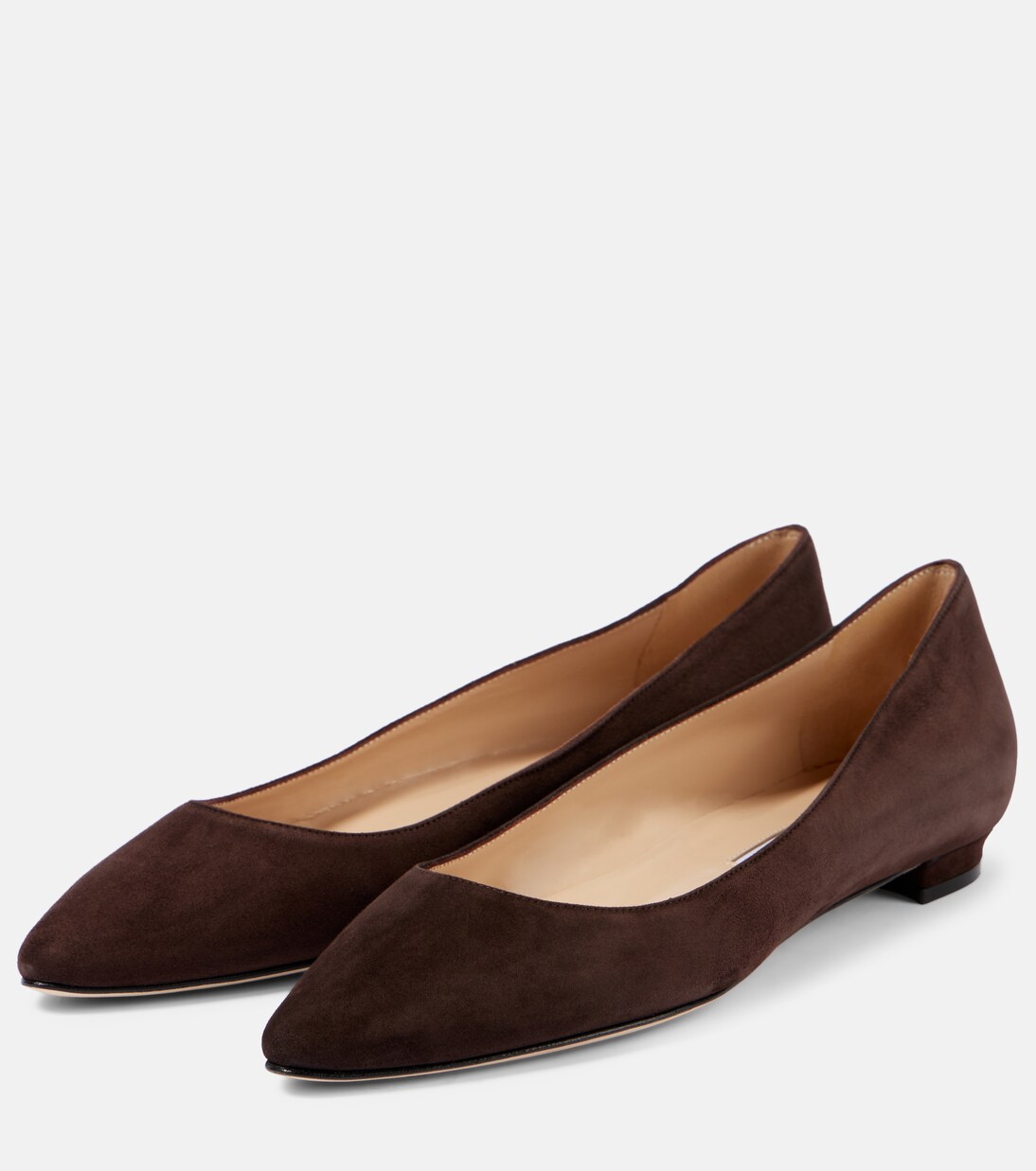 Lanza BB suede ballet flats  | Manolo Blahnik