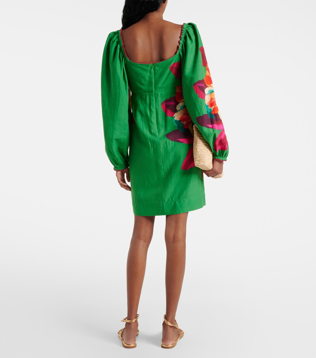 Robe Tropicart Green en lin mélangé | Farm Rio