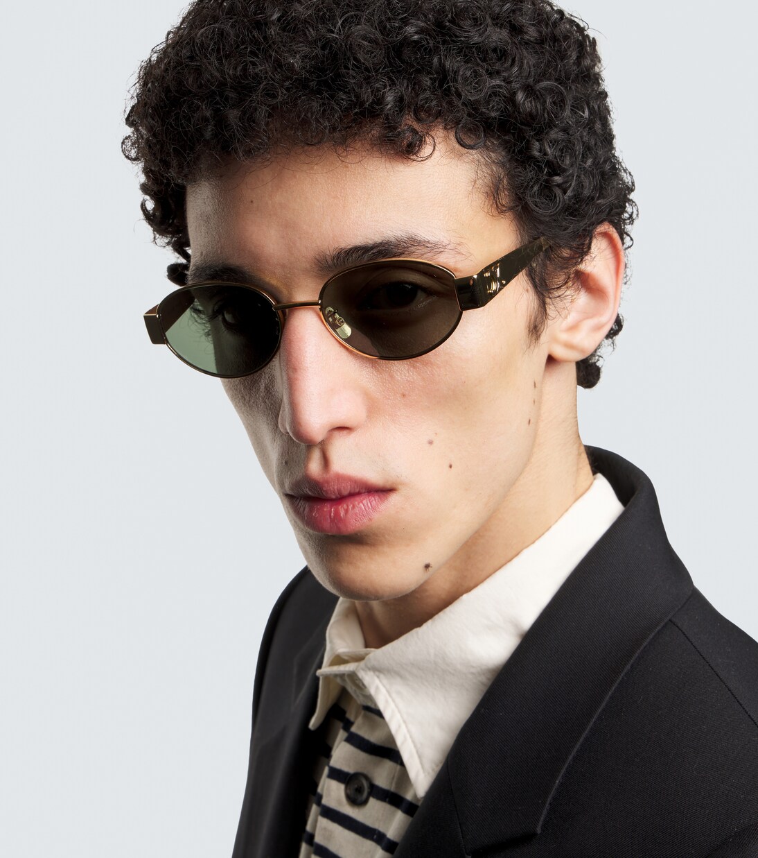 Triomphe Metal 01 oval sunglasses | Celine Eyewear