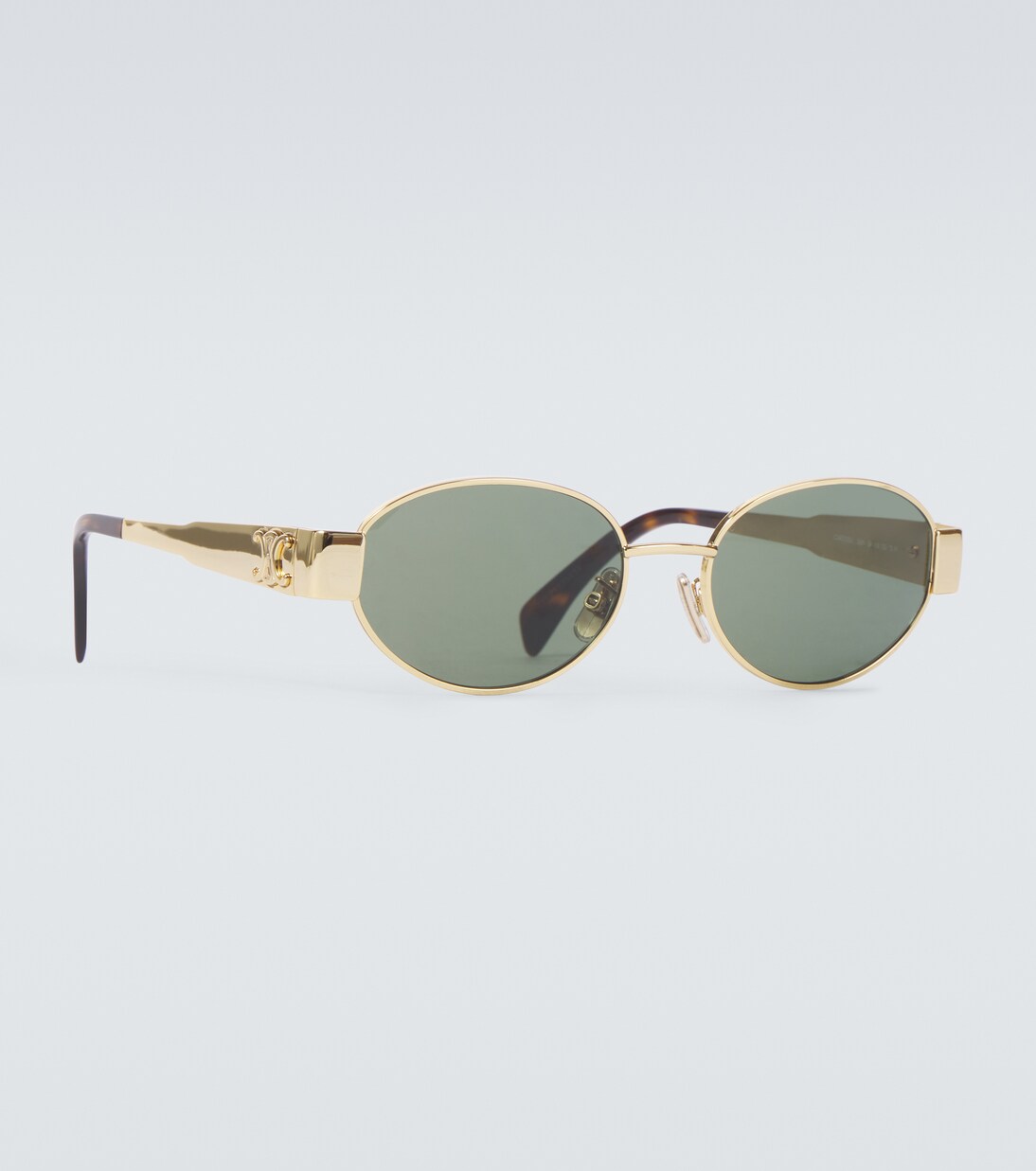 Triomphe Metal 01 oval sunglasses | Celine Eyewear