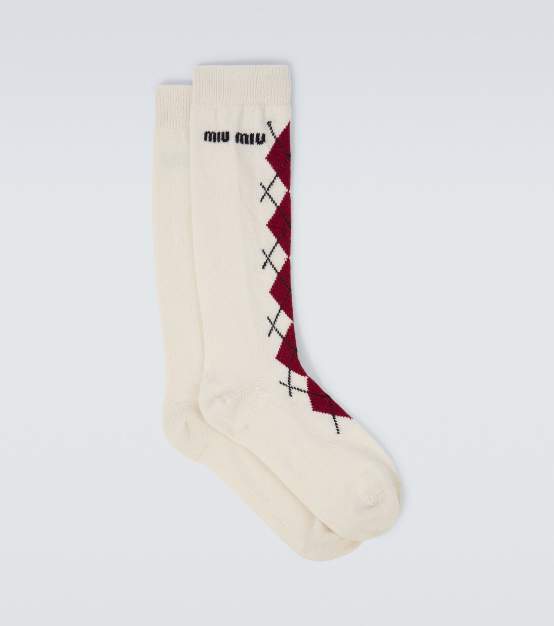 羊毛羊绒混纺袜子 | Miu Miu