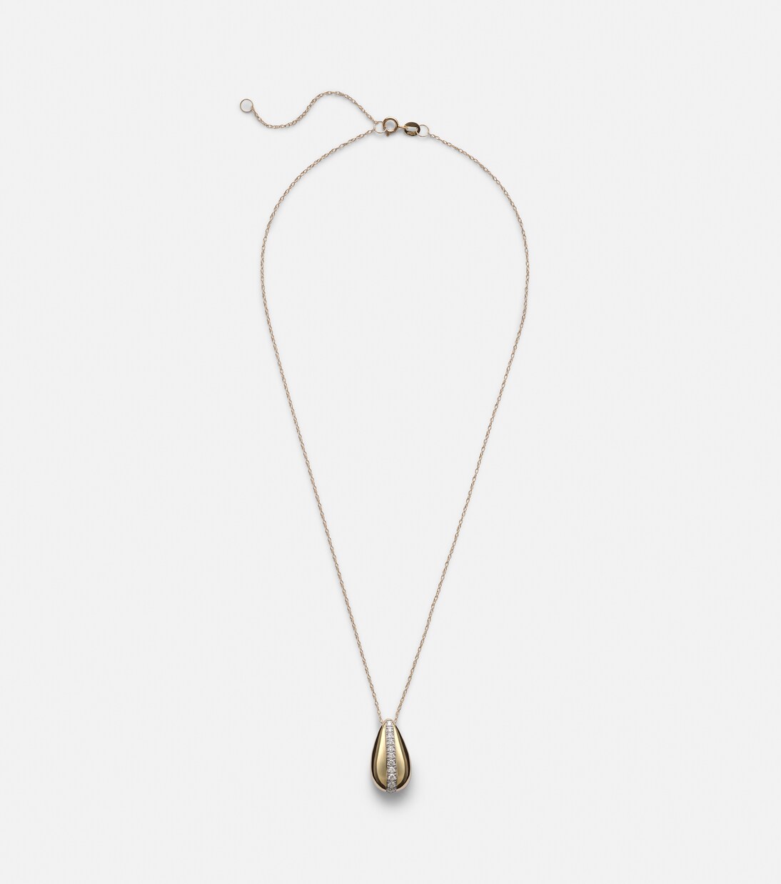 Pistachio 14kt gold necklace with diamonds | Stone and Strand