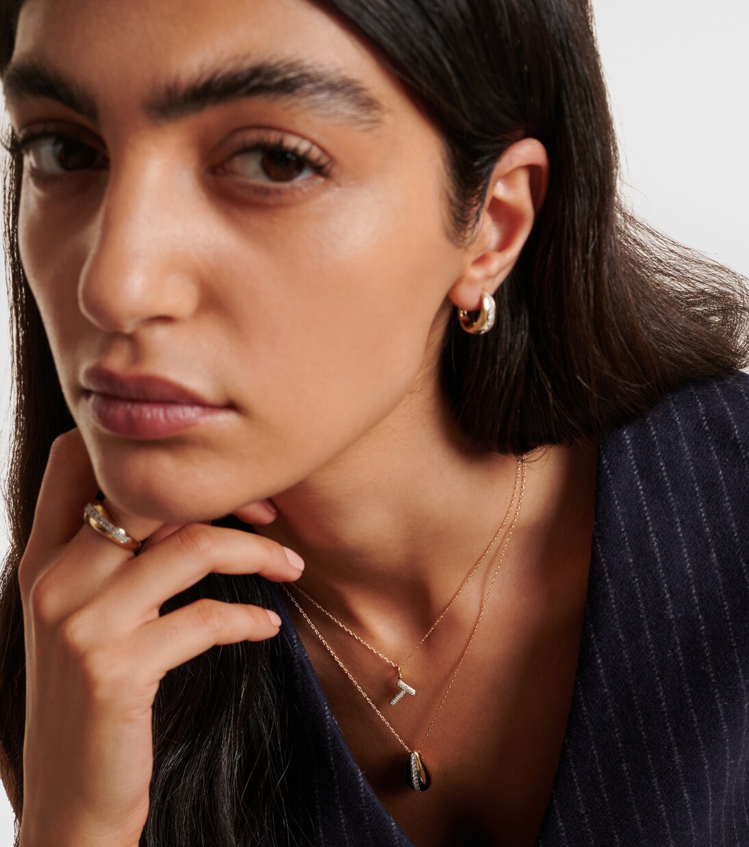 Pistachio 14kt gold necklace with diamonds | Stone and Strand