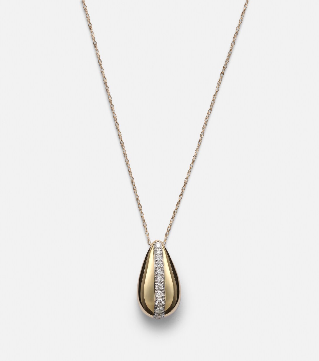 Pistachio 14kt gold necklace with diamonds | Stone and Strand