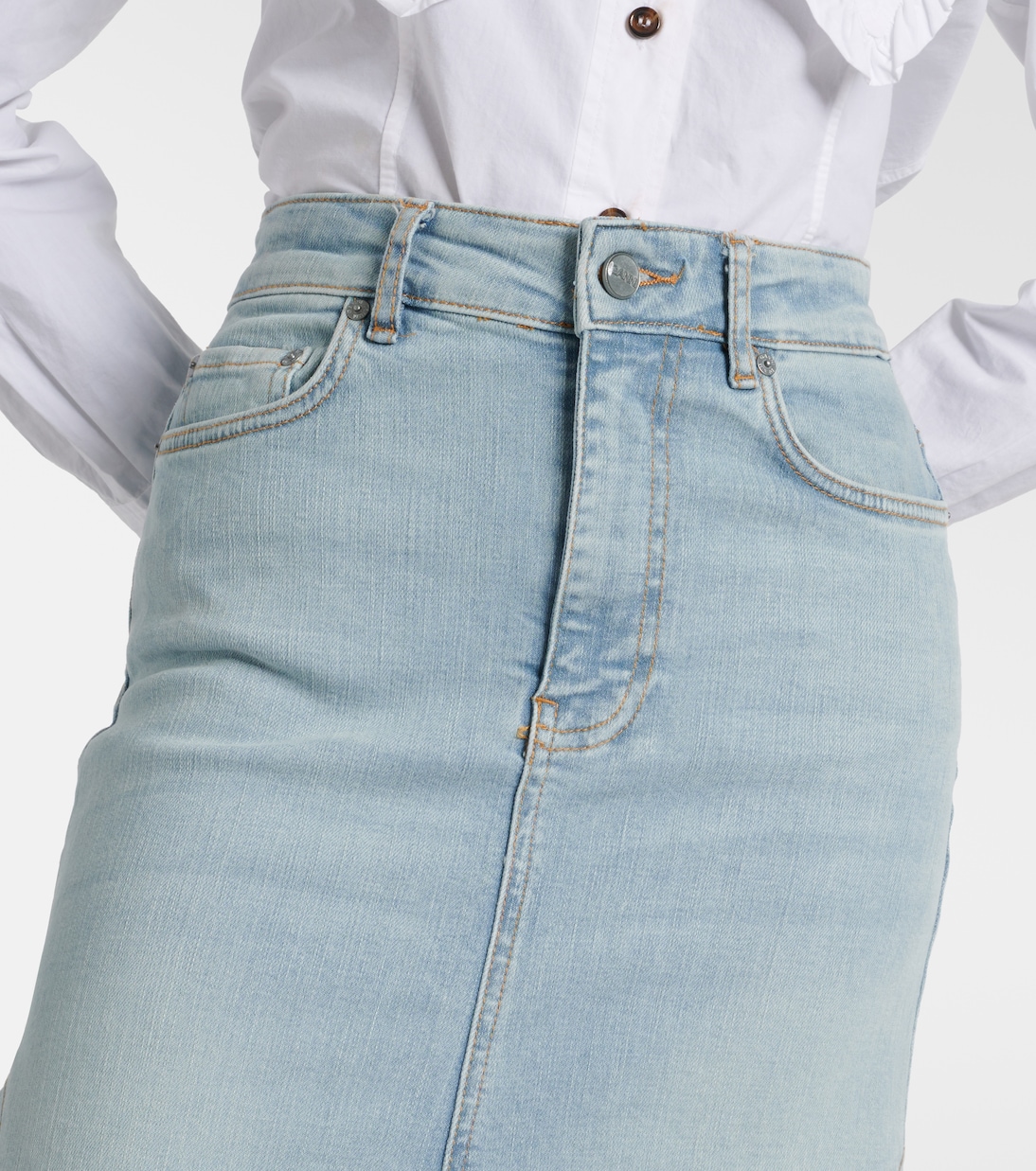 High-Rise-Jeansrock | Ganni