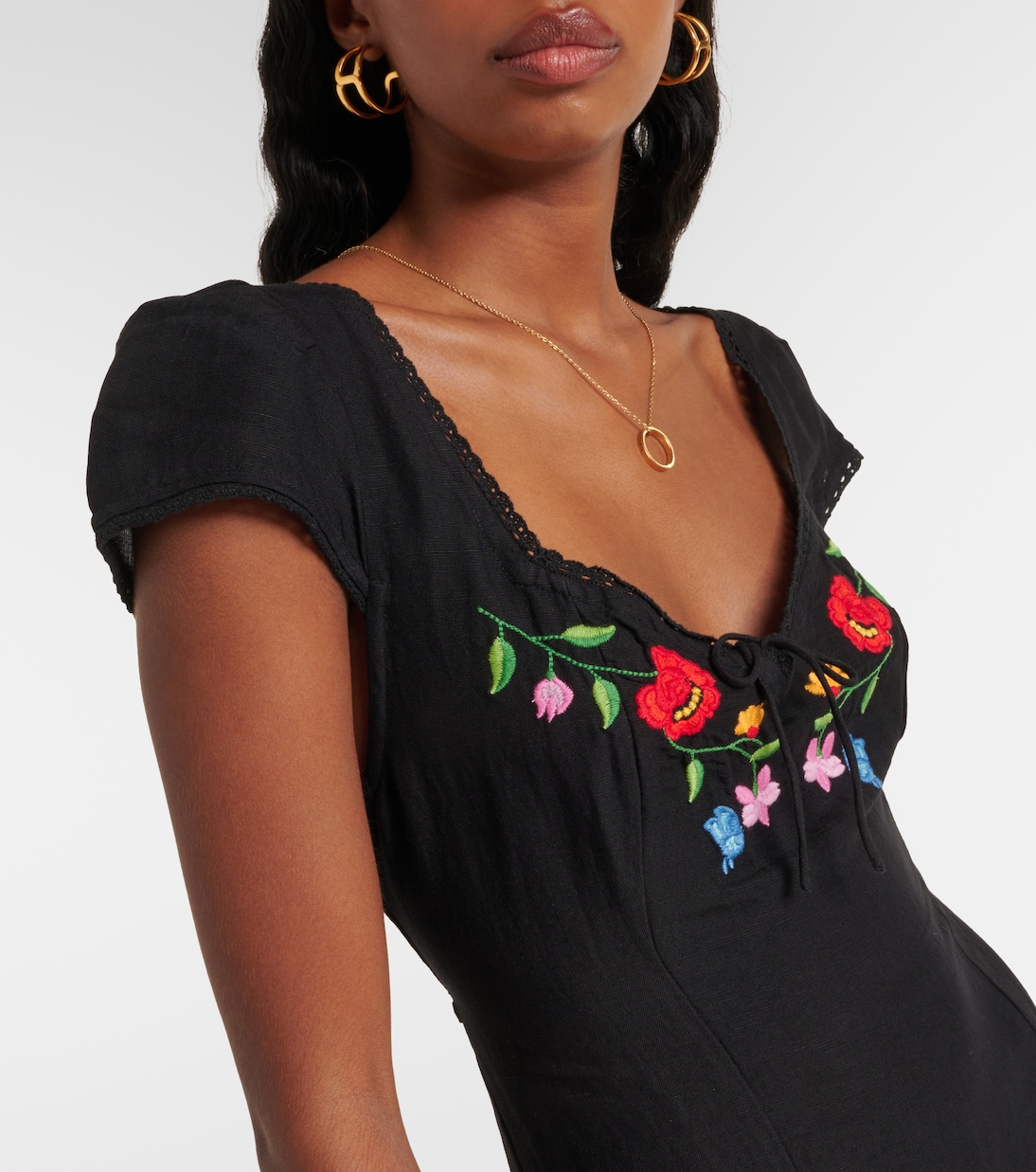 Abito midi Tahlee con ricamo | Rixo