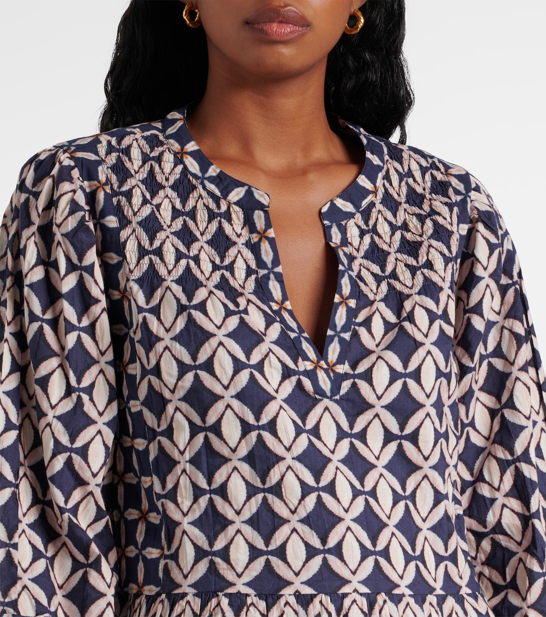 Robe Beckie imprimée en coton | Velvet