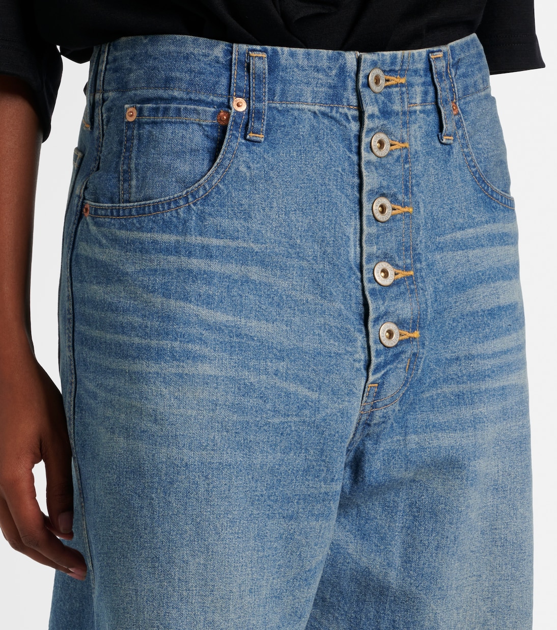 Jeans anchos con rotos | Junya Watanabe