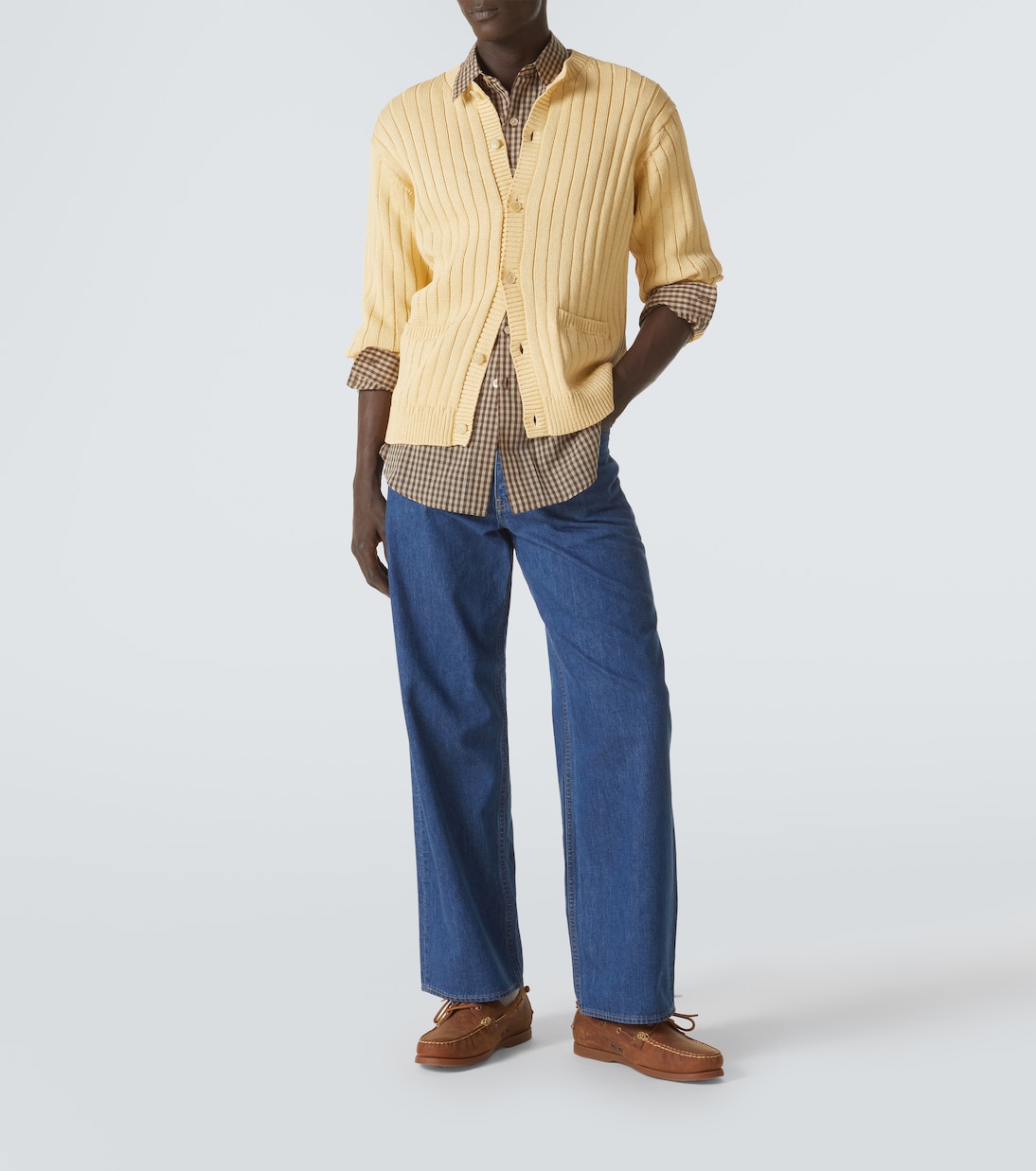 Cardigan in cotone a coste | Auralee