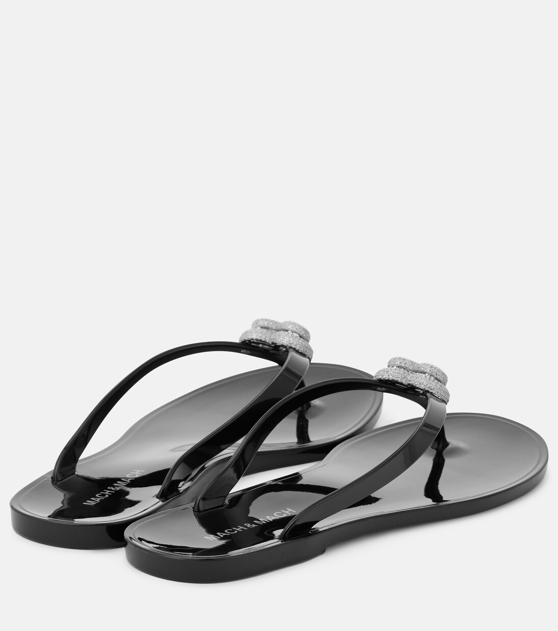 Double Heart缀饰夹趾凉鞋 | Mach & Mach