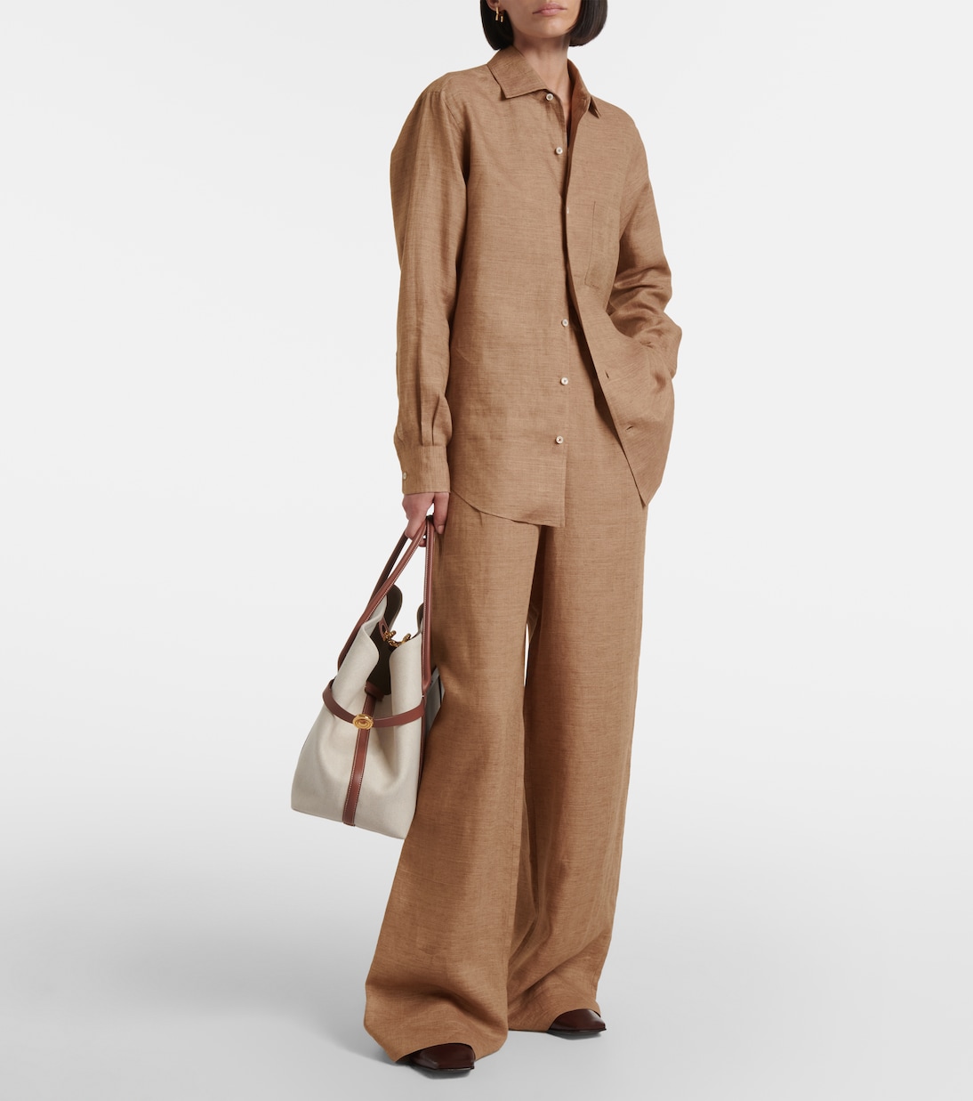 Pantalon ample Valerio en lin | Loro Piana