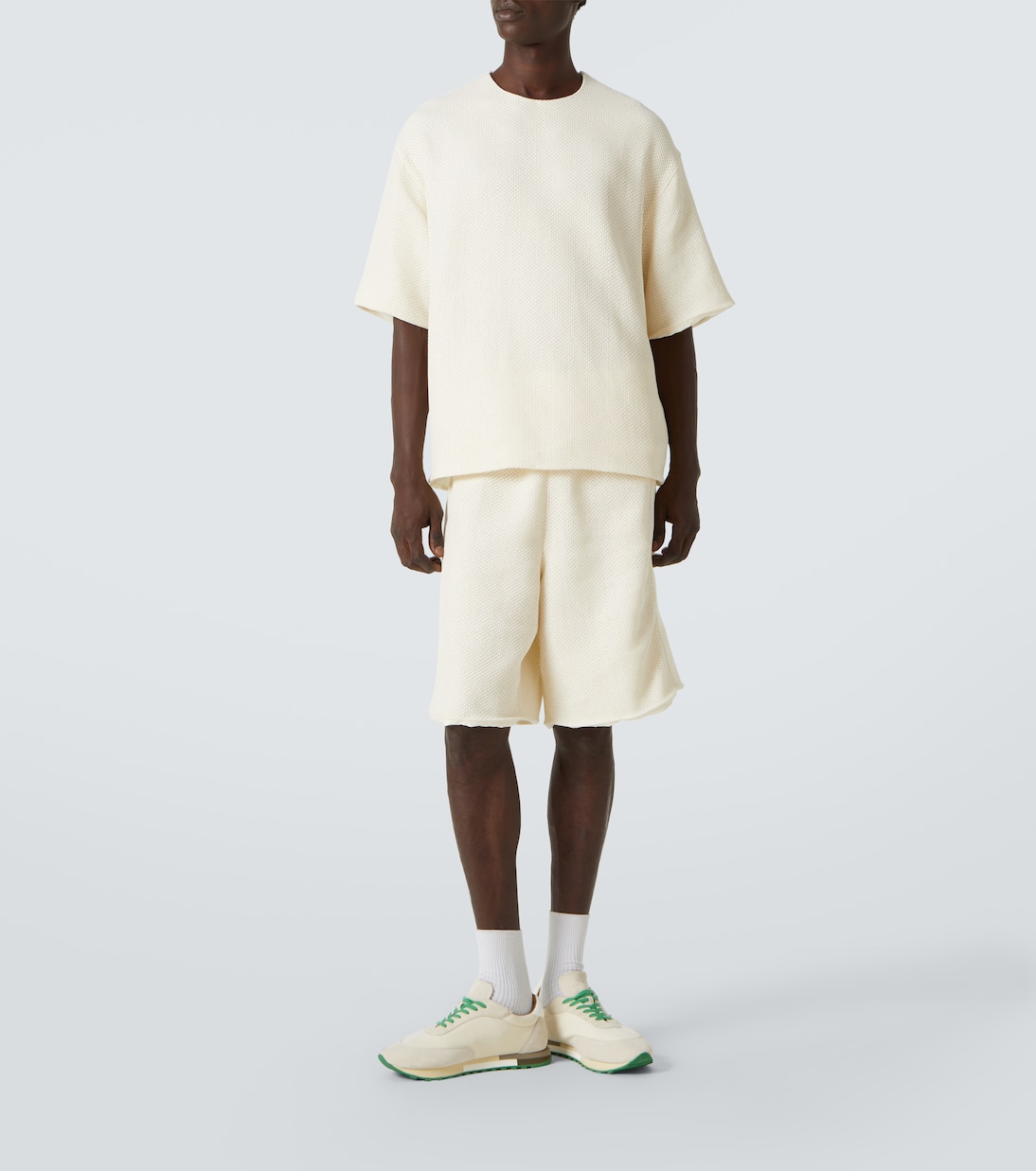 T-shirt in misto cotone con zip | Jil Sander