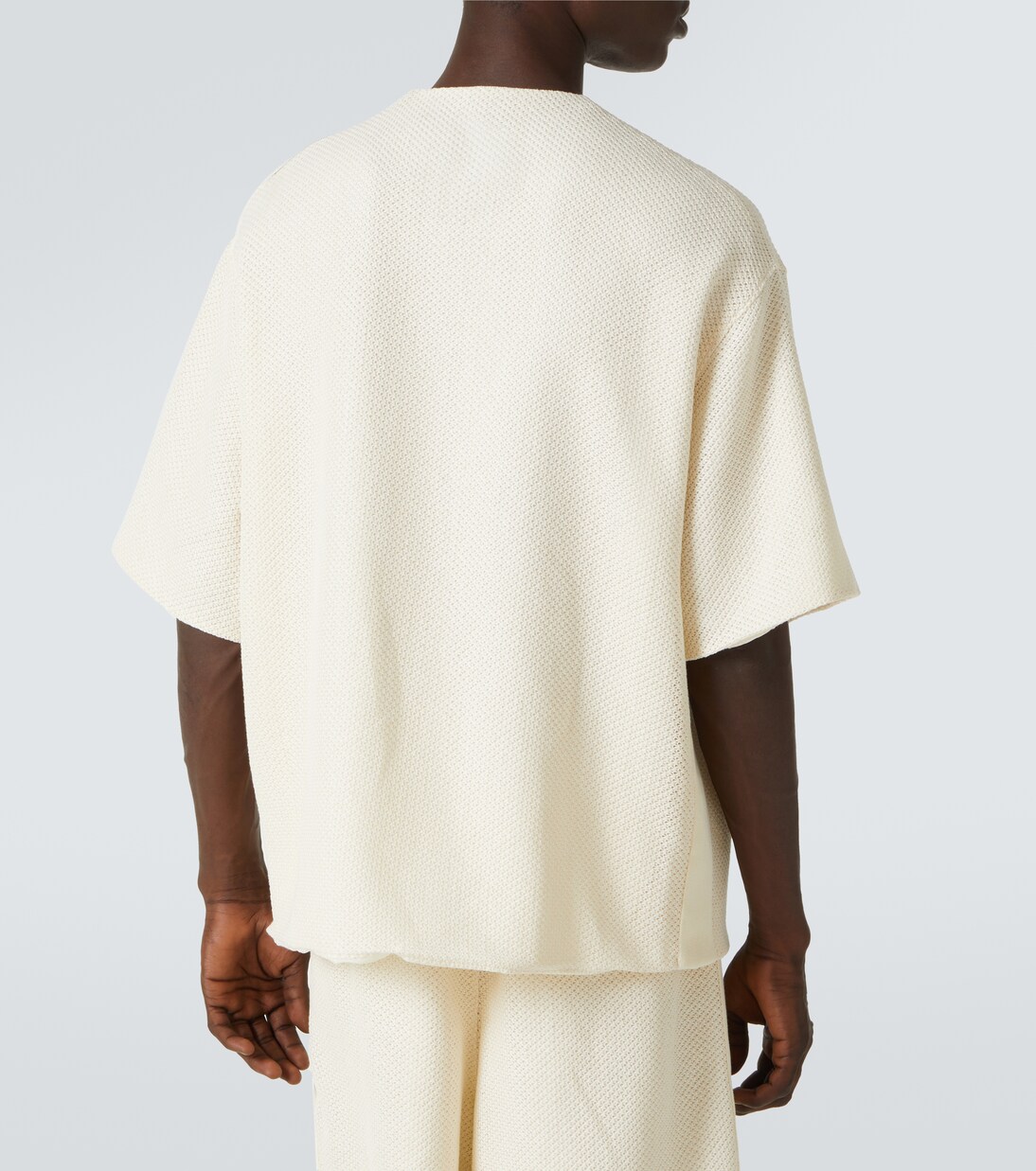T-shirt in misto cotone con zip | Jil Sander