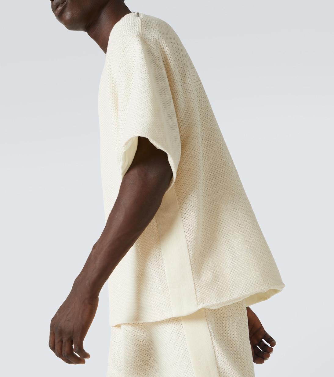 T-shirt in misto cotone con zip | Jil Sander