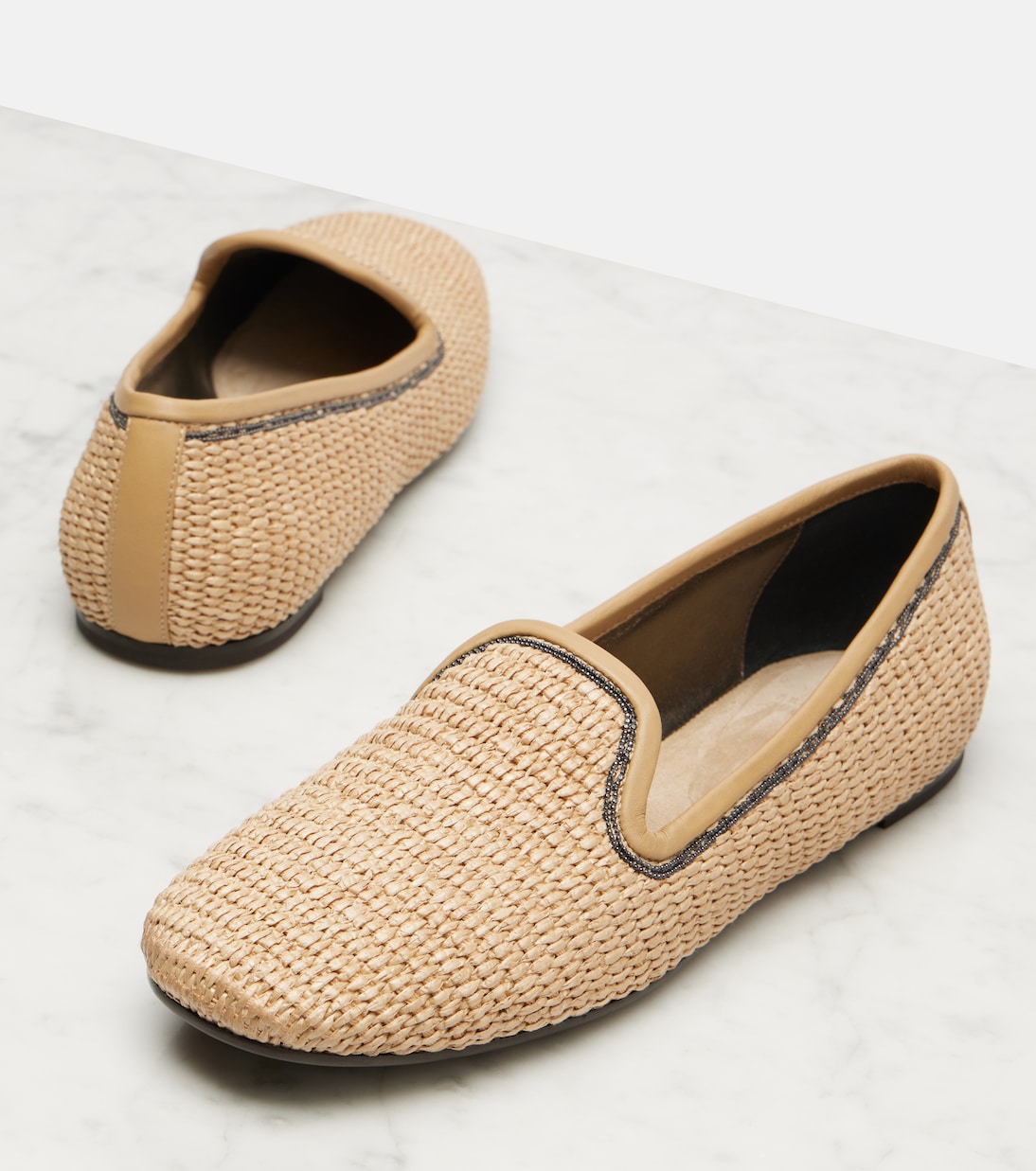 Monili raffia loafers | Brunello Cucinelli