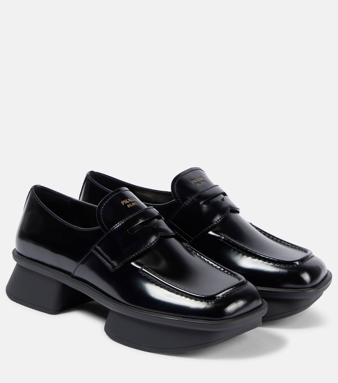 Equal leather penny loafers | Prada