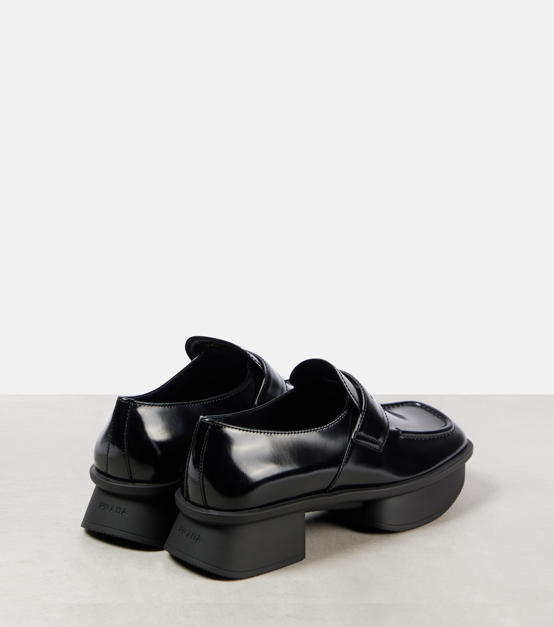 Equal leather penny loafers | Prada