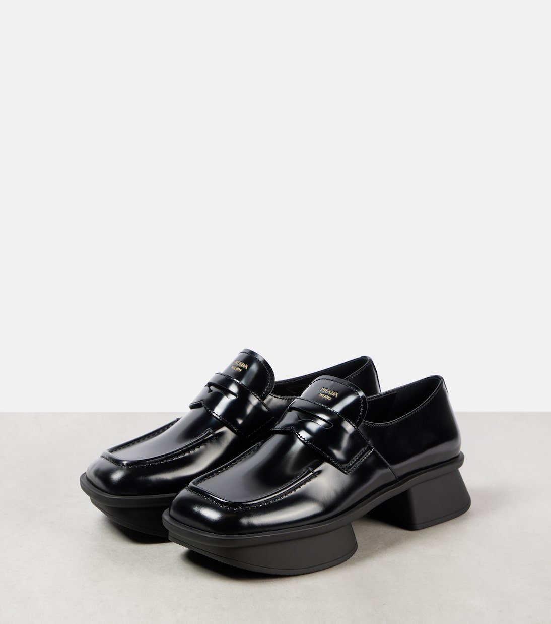 Equal leather penny loafers | Prada
