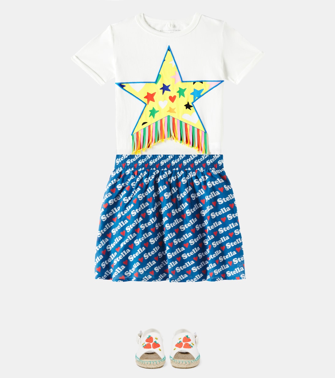 Camiseta de algodón con flecos | Stella McCartney Kids