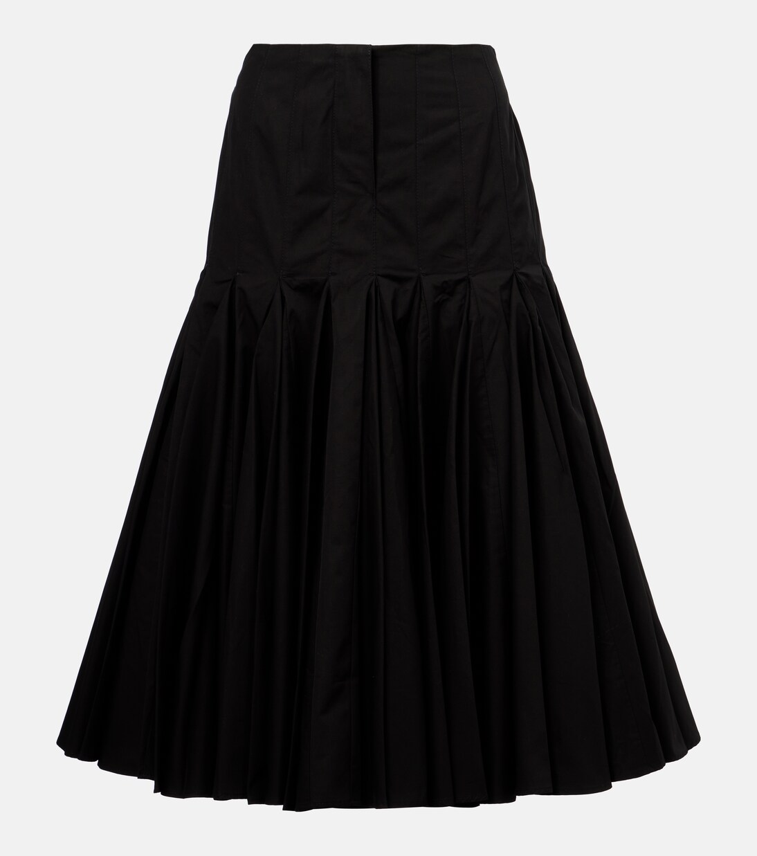 Agave flared cotton poplin midi skirt | Jacquemus