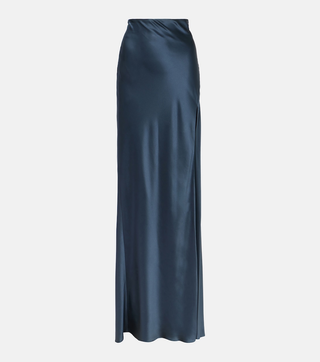 Asymmetric silk satin maxi skirt | The Sei