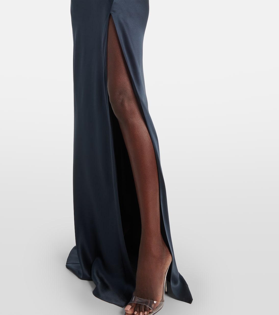 Asymmetric silk satin maxi skirt | The Sei