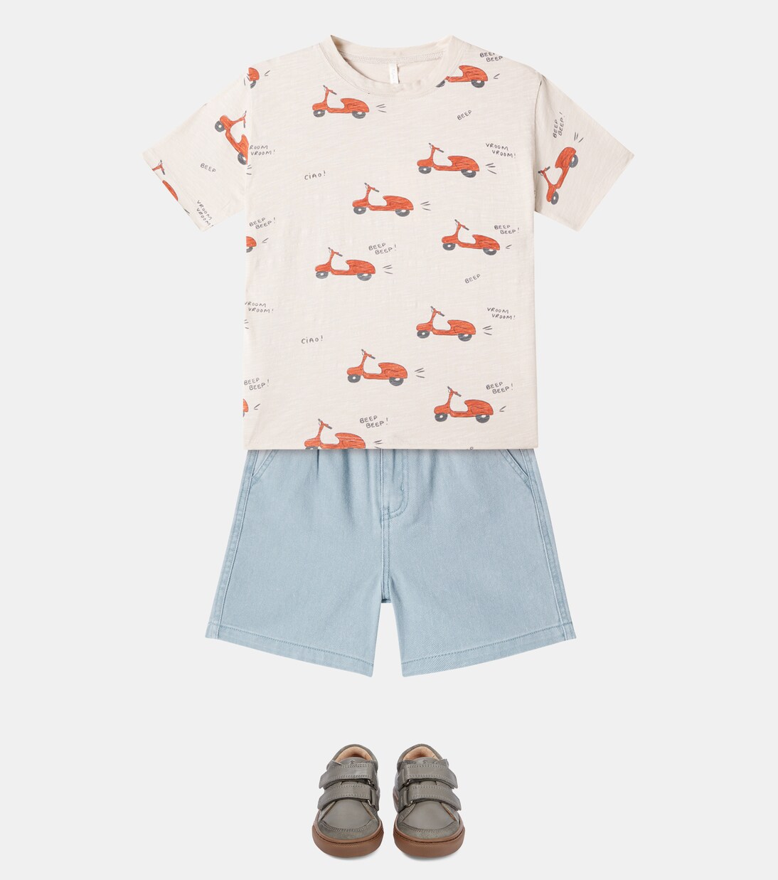 Printed cotton slub T-shirt | Rylee + Cru
