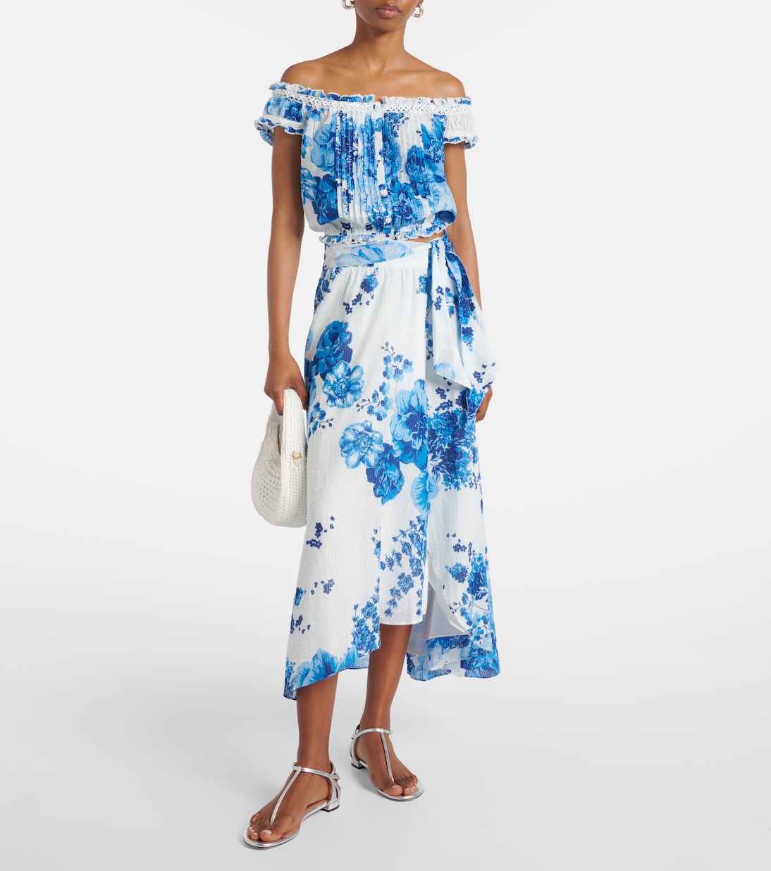 Falda larga Bilitis floral | Poupette St Barth