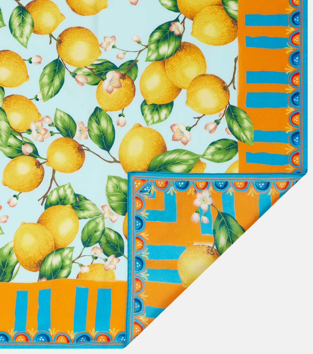 Foulard in twill di seta con stampa  | Dolce&Gabbana