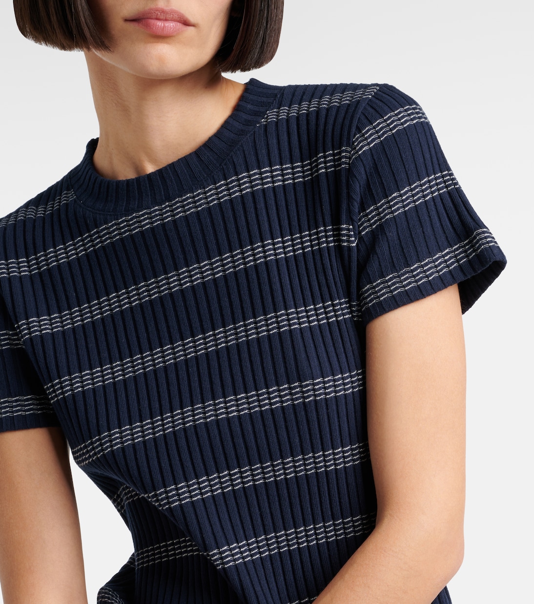 T-Shirt aus Rippstrick | Vince