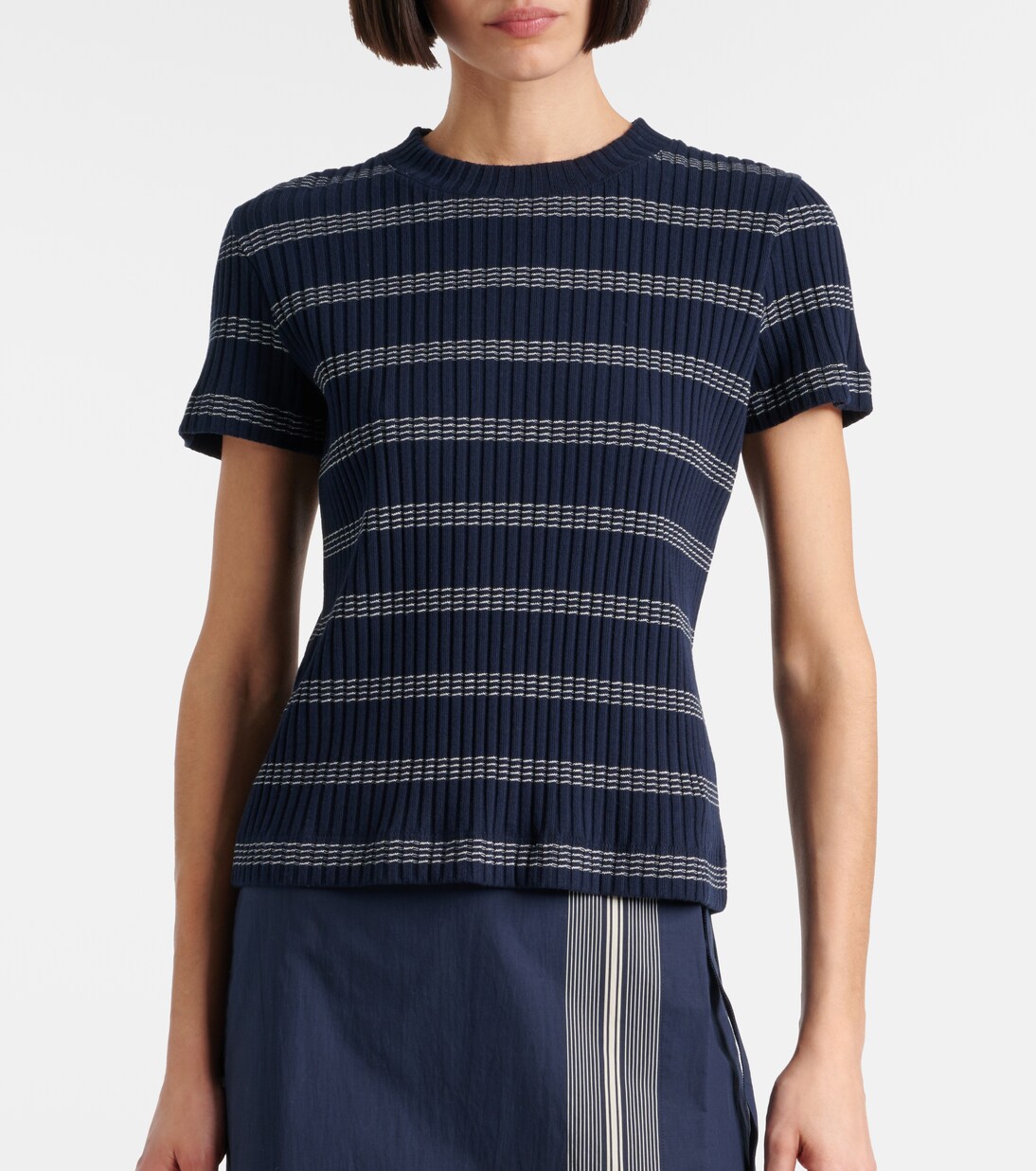 T-Shirt aus Rippstrick | Vince