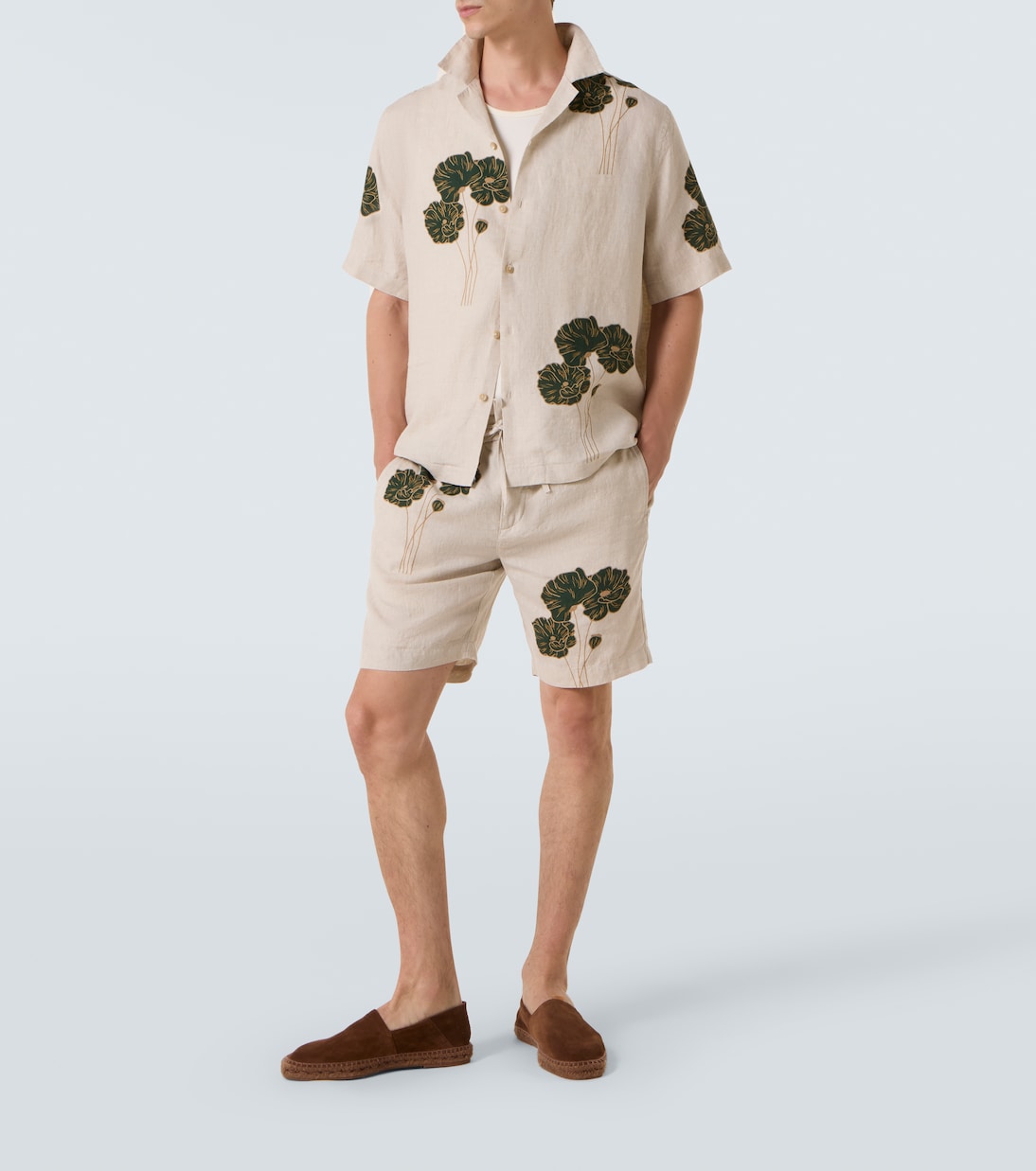 Chemise Roberto en lin à fleurs | Frescobol Carioca