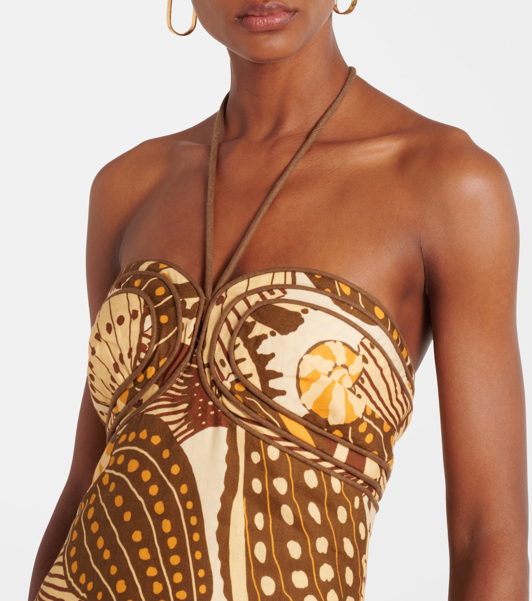 Robe midi Shell Mix imprimée en lin | Farm Rio