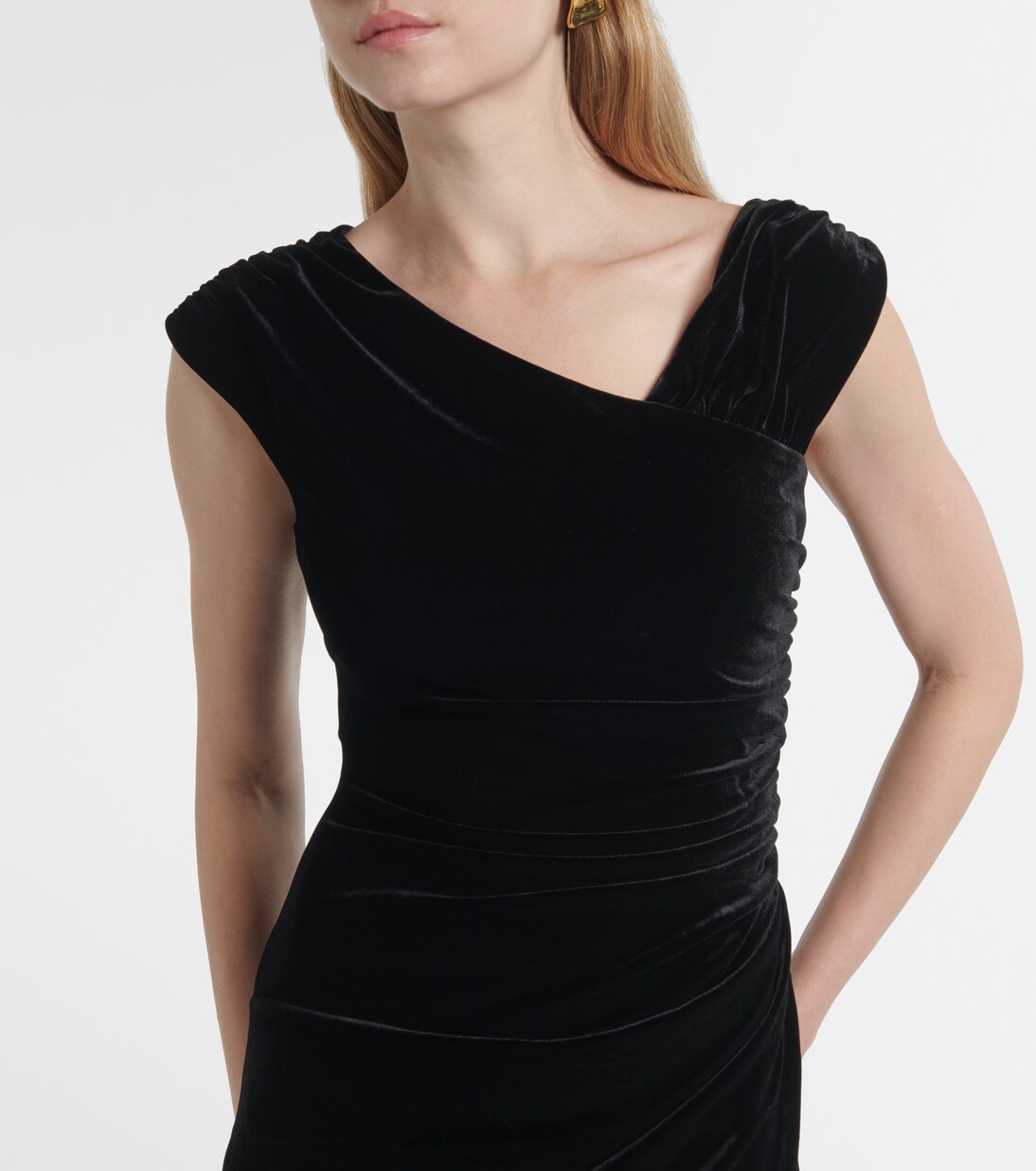 Robe longue Ettore en velours | SIR