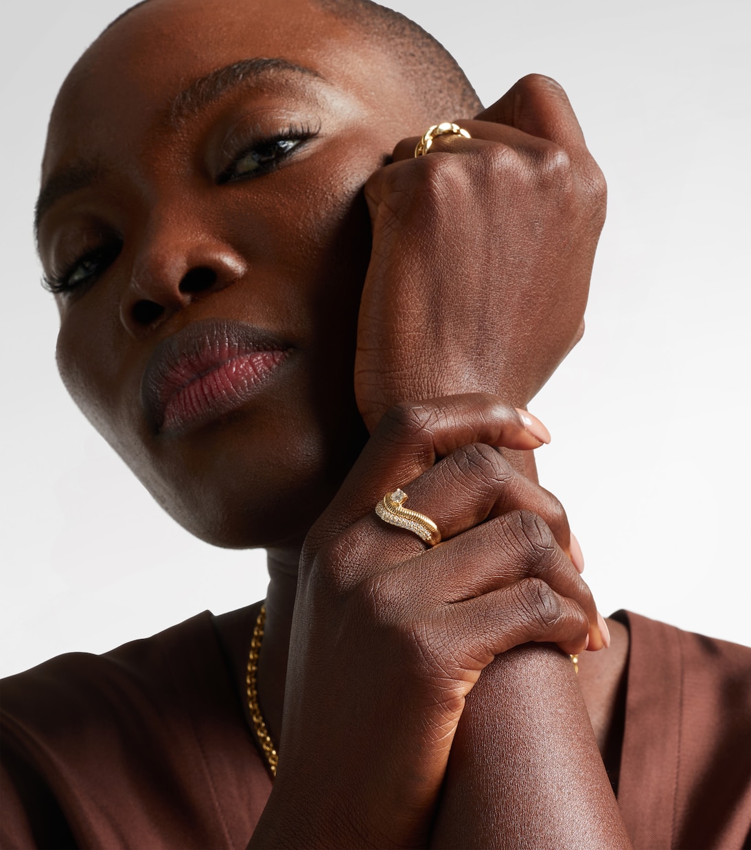 Ring Anjelica aus 14kt Gelbgold (585/1000) mit Diamanten | Stone and Strand