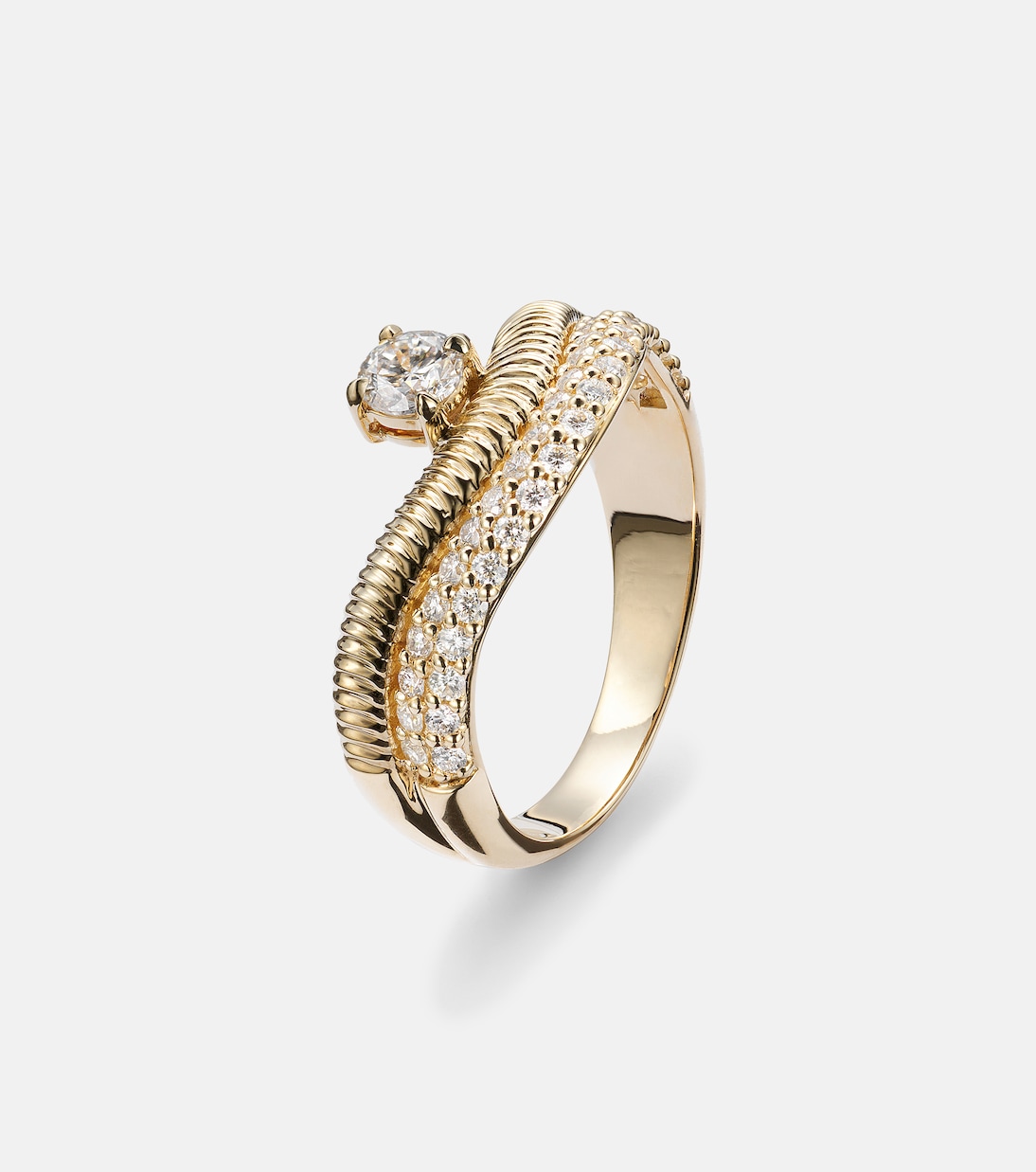 Ring Anjelica aus 14kt Gelbgold (585/1000) mit Diamanten | Stone and Strand