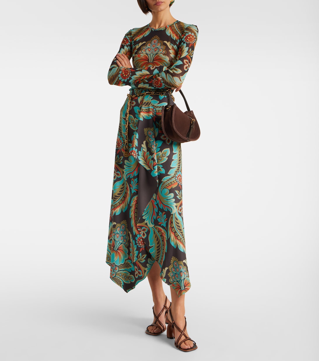 Schultertasche Pony Small aus Veloursleder | Etro