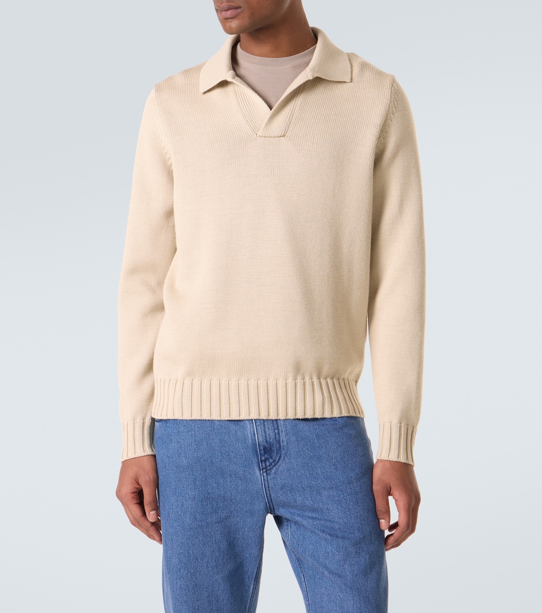 Wool polo sweater | Thom Sweeney