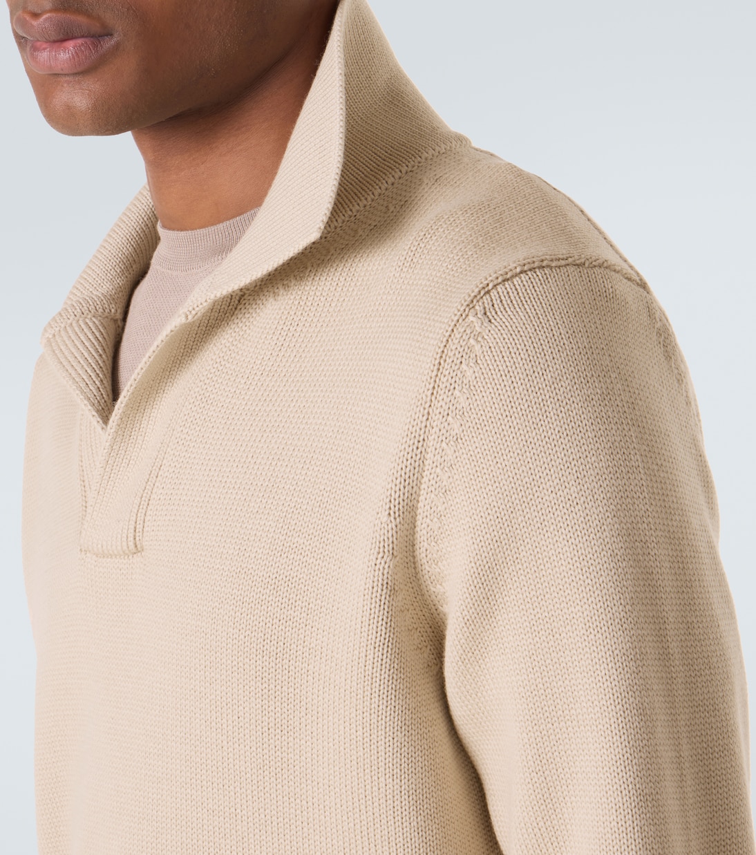 Wool polo sweater | Thom Sweeney