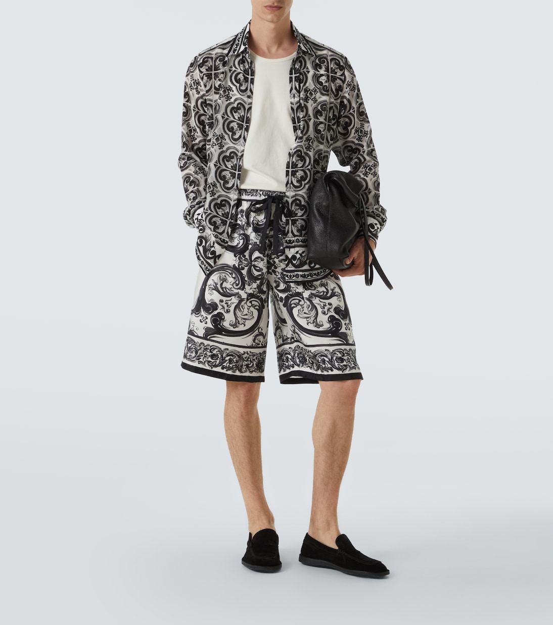 Majolica silk twill shorts | Dolce&Gabbana