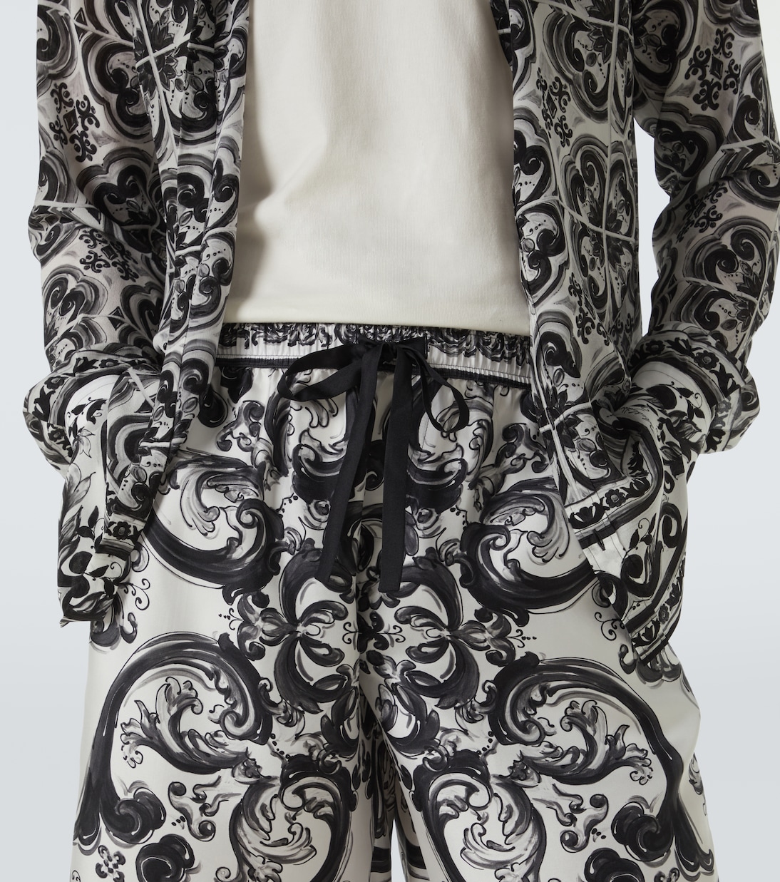 Majolica silk twill shorts | Dolce&Gabbana