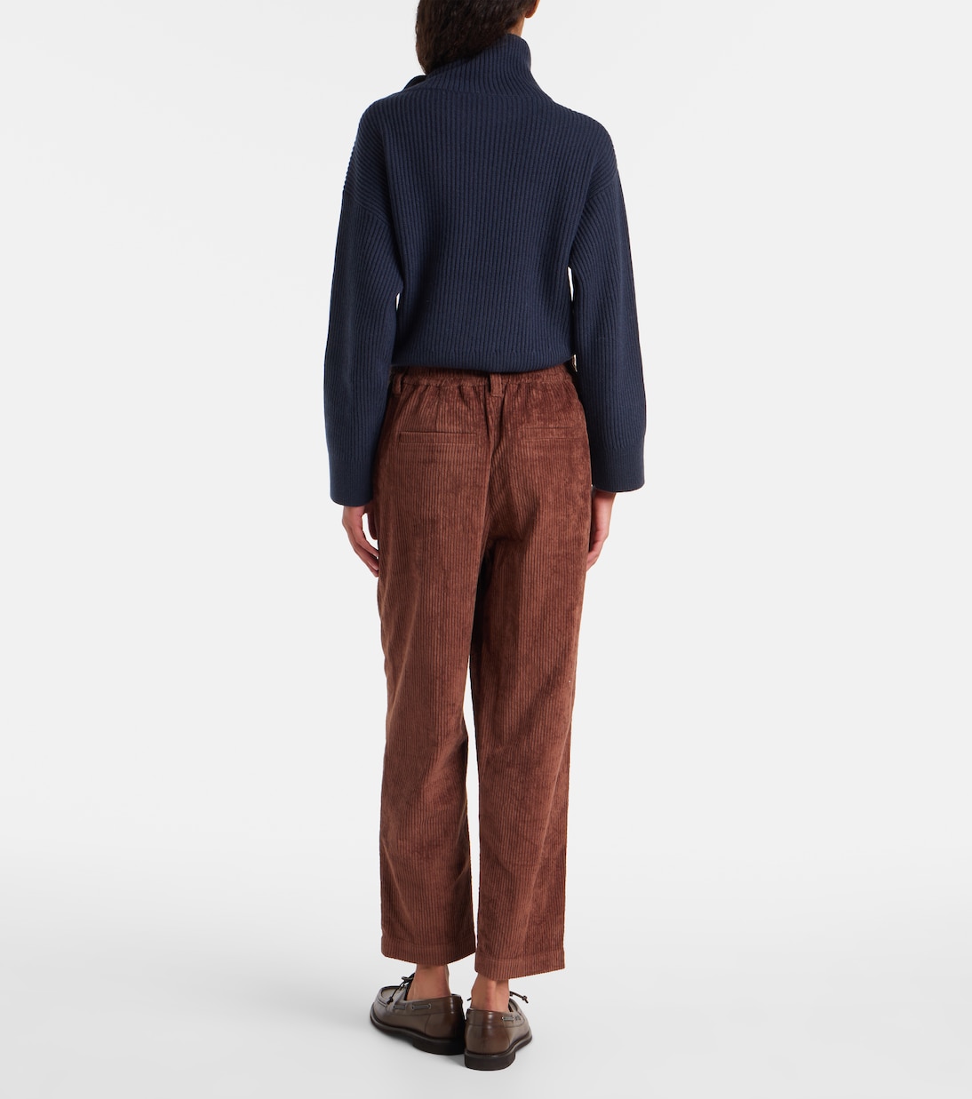 Cotton corduroy wide-leg pants | Brunello Cucinelli