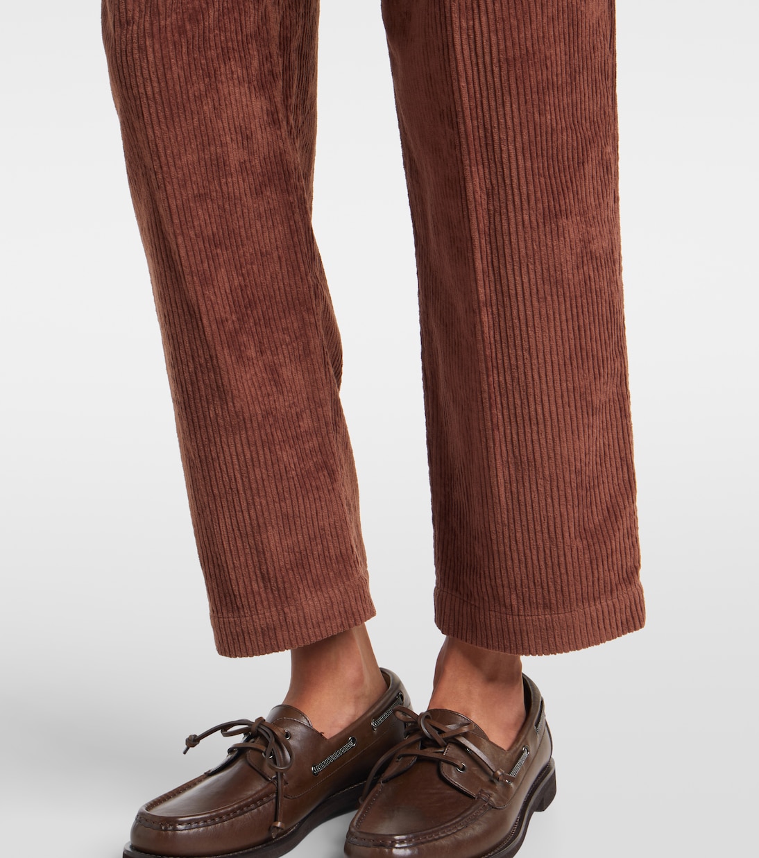 Cotton corduroy wide-leg pants | Brunello Cucinelli