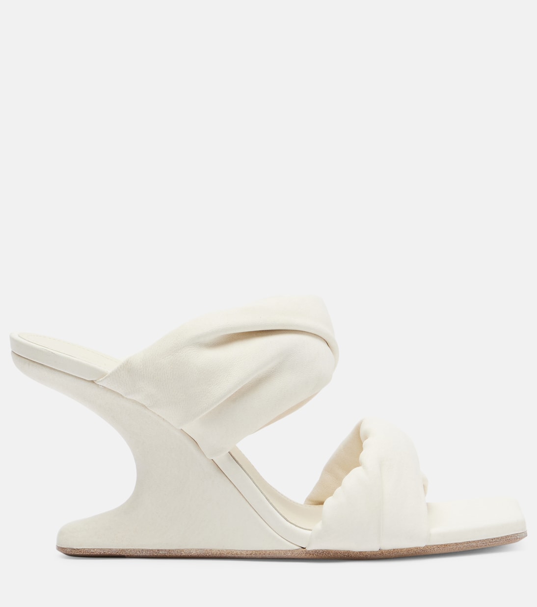Pantoletten Twisted Cantilever 80 aus Leder | Rick Owens