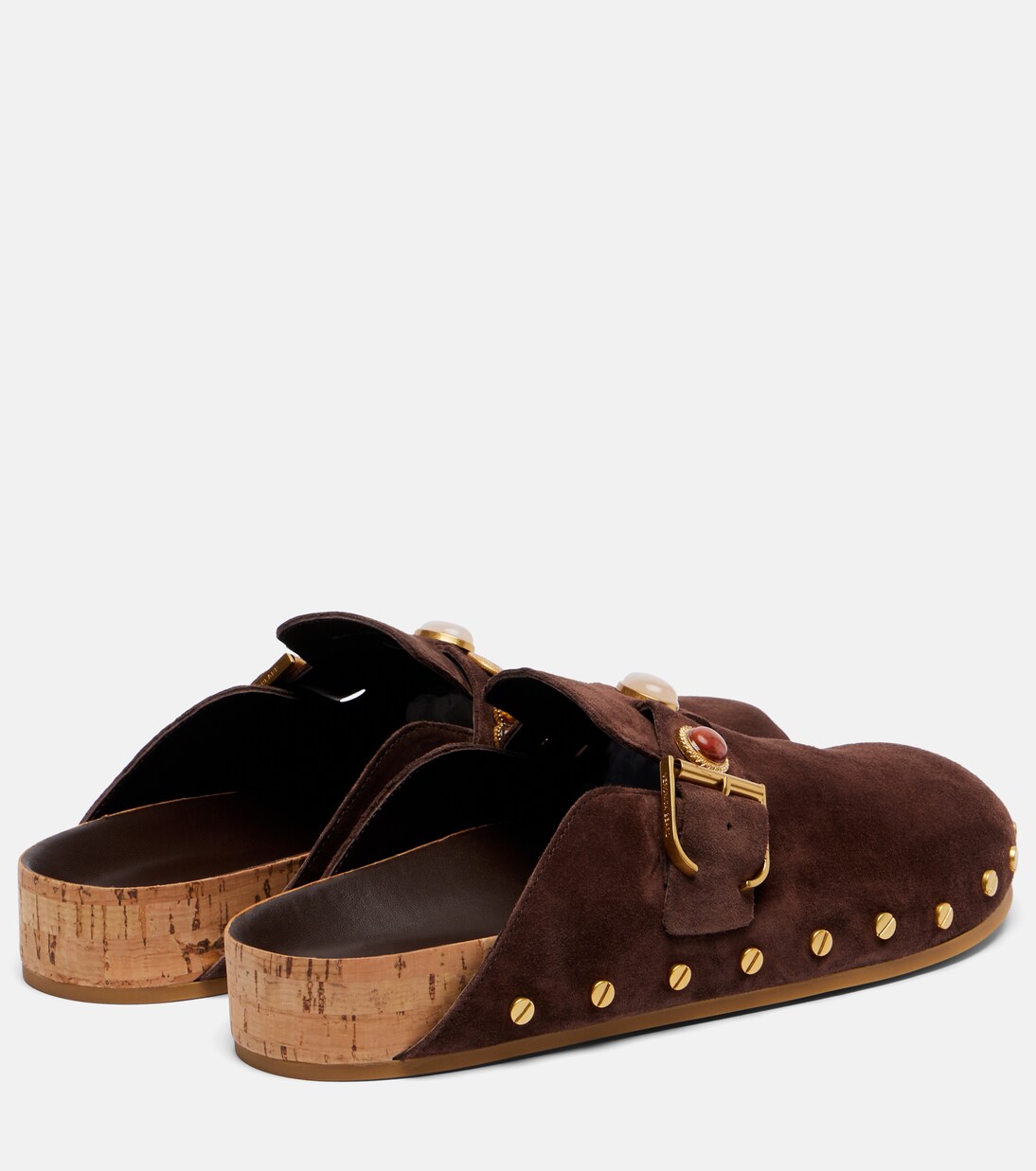 Verzierte Slippers Fern aus Veloursleder | Veronica Beard